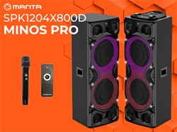 Zvočni KARAOKE sistem MANTA SPK1204X800D MINOS PRO, BT, FM Radio, XBass, RGB LED