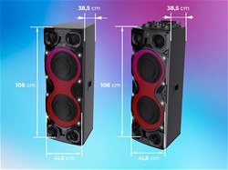 Zvočni KARAOKE sistem MANTA SPK1204X800D MINOS PRO, BT, FM Radio, XBass, RGB LED