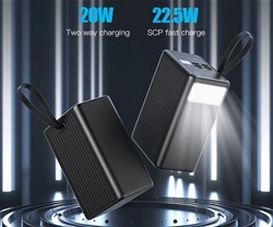 Powerbank Platinet PMPB8020, 20W, 80.000mAh, QC3.0, PD, 4xUSB-A, 2xUSB-C, zaslon
