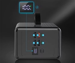 Powerbank Platinet PMPB8020, 20W, 80.000mAh, QC3.0, PD, 4xUSB-A, 2xUSB-C, zaslon