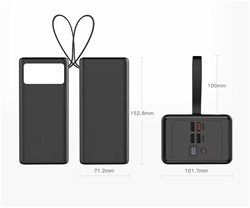 Powerbank Platinet PMPB8020, 20W, 80.000mAh, QC3.0, PD, 4xUSB-A, 2xUSB-C, zaslon
