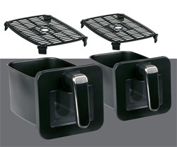 Cvrtnik / friteza na vroč zrak ALPINA DOUBLE XXL, 8L, 2200W, 2x posoda, digital