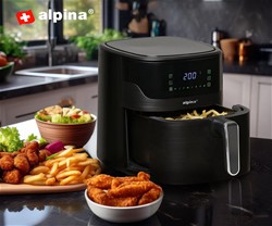Cvrtnik / friteza na vroč zrak  ALPINA XXL, 6L, 1600W, digital, timer, brez olja