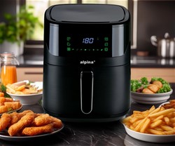 Cvrtnik / friteza na vroč zrak  ALPINA XXL, 6L, 1600W, digital, timer, brez olja