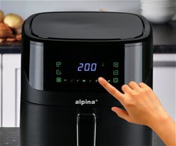 Cvrtnik / friteza na vroč zrak  ALPINA XXL, 6L, 1600W, digital, timer, brez olja