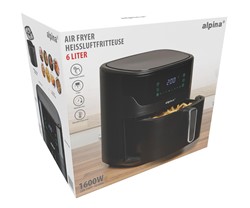 Cvrtnik / friteza na vroč zrak  ALPINA XXL, 6L, 1600W, digital, timer, brez olja