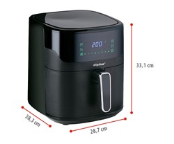 Cvrtnik / friteza na vroč zrak  ALPINA XXL, 6L, 1600W, digital, timer, brez olja