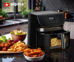 Cvrtnik / friteza na vroč zrak, ALPINA XXL 9L, 1800W, digital, timer, brez olja