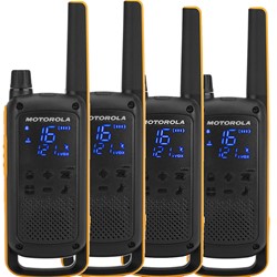 Walkie Talkie MOTOROLA T82 EXTREME, 4-KIT, PMR446, VOX, 10km, baterija, IPX4