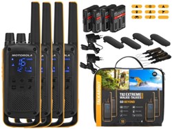 Walkie Talkie MOTOROLA T82 EXTREME, 4-KIT, PMR446, VOX, 10km, baterija, IPX4