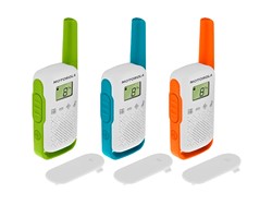 Walkie Talkie MOTOROLA T42 TRIPLE, 3-KIT, PMR446, 16 kanalov, 4km, +dodatki