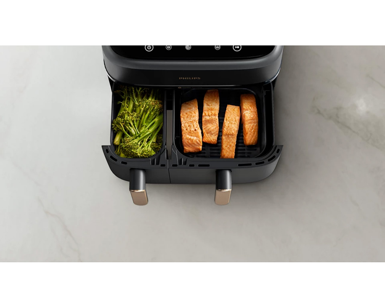 Cvrtnik na vroč zrak z dvojno košaro Philips NA352/00 Airfryer 9-litrski