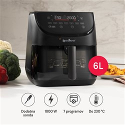 Cvrtnik na vroč zrak Rosmarino TempSense, 6L