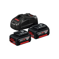 Začetni komplet Bosch 18V 2x baterija GBA 18V 5,0 Ah + polnilnik GAL 1880 CV
