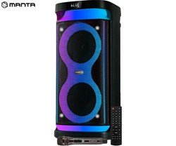 Prenosni zvočnik MANTA SPK0601B100 ARGOS, BT, 100W, TWS, LED, mikrofon+daljinec