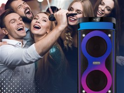 Prenosni zvočnik MANTA SPK0601B100 ARGOS, BT, 100W, TWS, LED, mikrofon+daljinec