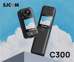 Akcijska kamera SJCAM C300, 4K, 2xzaslon, 2xbaterija, 6-AXIS, WIFI, APP, dodatki