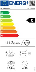 Pralno-sušilni stolp LG WT1210BBF, črna