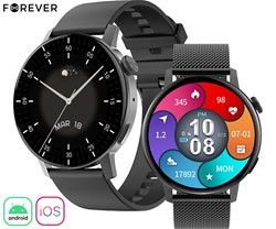 Pametna ura FOREVER ForeVive 4 SB-350, 1.32´, Bluetooth, klici, črna, OE
