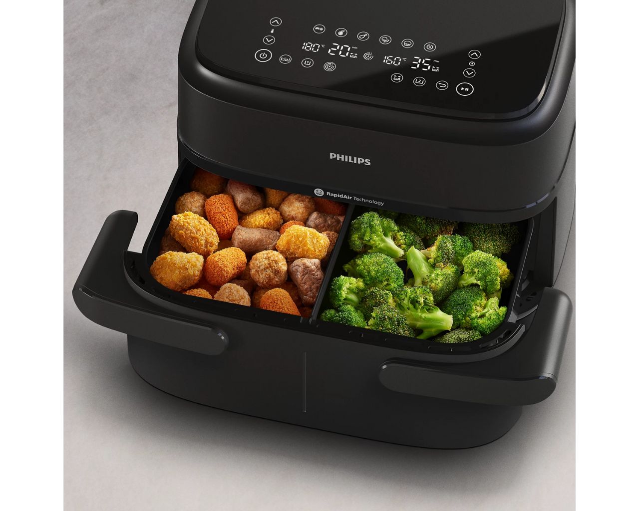 Cvrtnik na vroč zrak Philips NA150/00 Airfryer z dvojno košaro