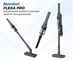 Brezžični sesalnik MAMIBOT FLEXA PRO, 2v1, 14kPa, črn