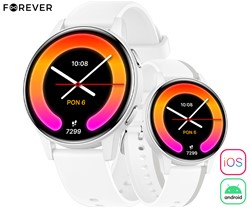 Pametna ura FOREVER iGO4 JW-600, AMOLED, BT, APP, 2 paščka, IP67, bela