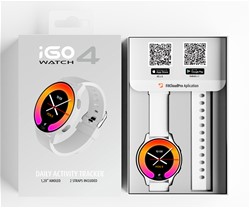 Pametna ura FOREVER iGO4 JW-600, AMOLED, BT, APP, 2 paščka, IP67, bela