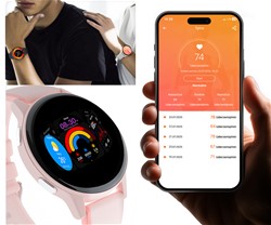 Pametna ura FOREVER iGO4 JW-600, AMOLED, BT, APP, 2 paščka, IP67, črna