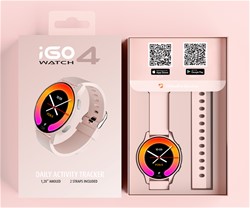 Pametna ura FOREVER iGO4 JW-600, AMOLED, BT, APP, 2 paščka, IP67, roza