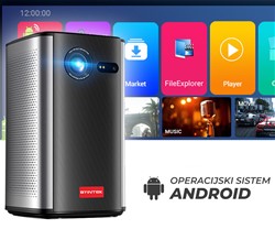 Prenosni 3D LED DLP projektor BYINTEK UFO P70X, Android, Dual WIFI, Bluetooth