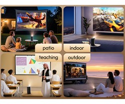 Prenosni 3D LED DLP projektor BYINTEK UFO P70X, Android, Dual WIFI, Bluetooth