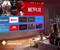 Prenosni 3D LED DLP projektor BYINTEK UFO U80 MAX, GoogleTV, Dual WIFI