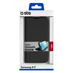 Preklopna torbica Wallet Smooth Samsung Galaxy A17, črna
