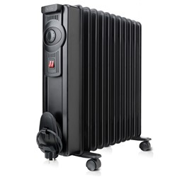 Električni oljni radiator Black&Decker BXRA1500E, 1500 W, nastavljiv termostat