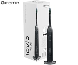 Sonična električna zobna ščetka MANTA SonicProtect PRO,  5 nastavkov, črna