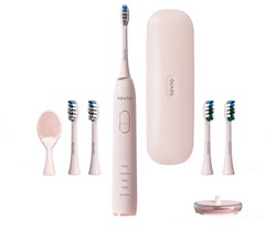 Sonična električna zobna ščetka MANTA SonicProtect PRO,  5 nastavkov, roza