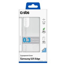 Silikonski ovitek za Samsung Galaxy S25 Edge, prozoren