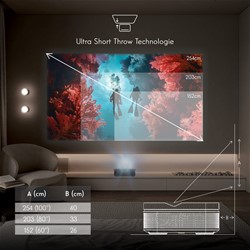 Projektor THOMSON SIRIUS PG55B RGB LASER, 4K, HDR, GoogleTV, WiFi, BT, baterija