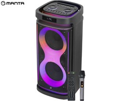 Zvočnik MANTA SPK0804B160 HEKTOR, BT, 160W, baterija, RGB LED, mikr., daljinec
