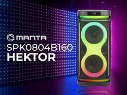 Zvočnik MANTA SPK0804B160 HEKTOR, BT, 160W, baterija, RGB LED, mikr., daljinec
