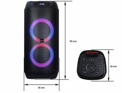 Zvočnik MANTA SPK0802B120 ATTIS, BT, 120W, baterija, RGB LED, mikr., daljinec