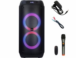 Zvočnik MANTA SPK0802B120 ATTIS, BT, 120W, baterija, RGB LED, mikr., daljinec