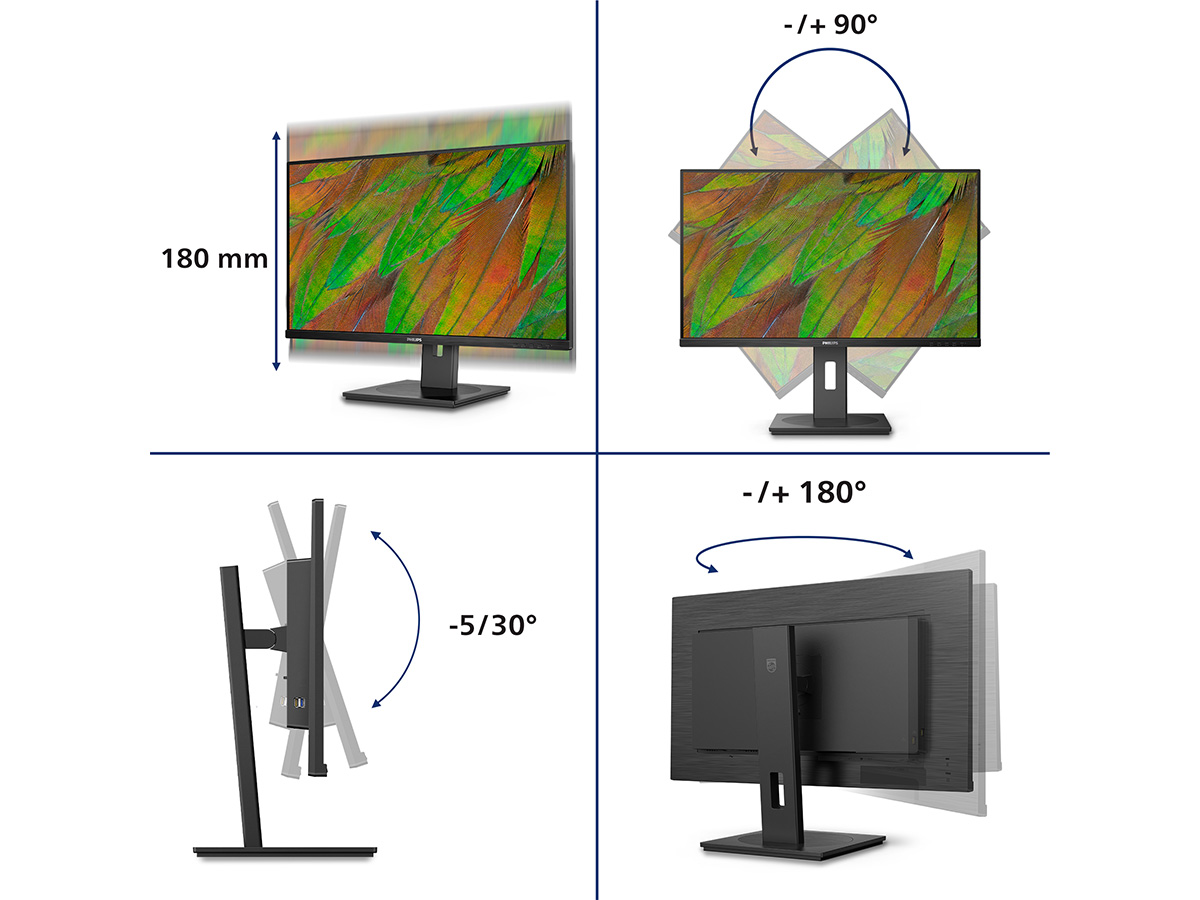 Ergonomski poslovni monitor Philips 32B1N3800 31.5 VA 4K UHD