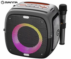 Zvočnik MANTA SPK340 ARES, BT, 100W, baterija, RGB LED, mikrofon