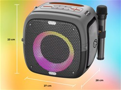 Zvočnik MANTA SPK340 ARES, BT, 100W, baterija, RGB LED, mikrofon