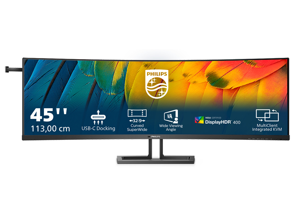 Ukrivljen monitor Philips 45B1U6900C 44.5 VA Dual QHD USB-C PD