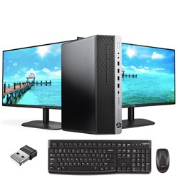 Rač. komplet HP EliteDesk 800 G5, i5-9500, 8GB, 256, Win11, 2x 27