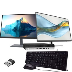 Rač.komplet HP EliteDesk 800 G5 DM, i5-9500, Win 11 Home, 2× 24″, Refurbished
