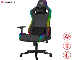Gaming/pisarniški stol GENESIS TRIT 660 RGB, ergonomski, nastavljiv, siv