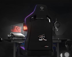 Gaming/pisarniški stol GENESIS TRIT 660 RGB, ergonomski, nastavljiv, siv